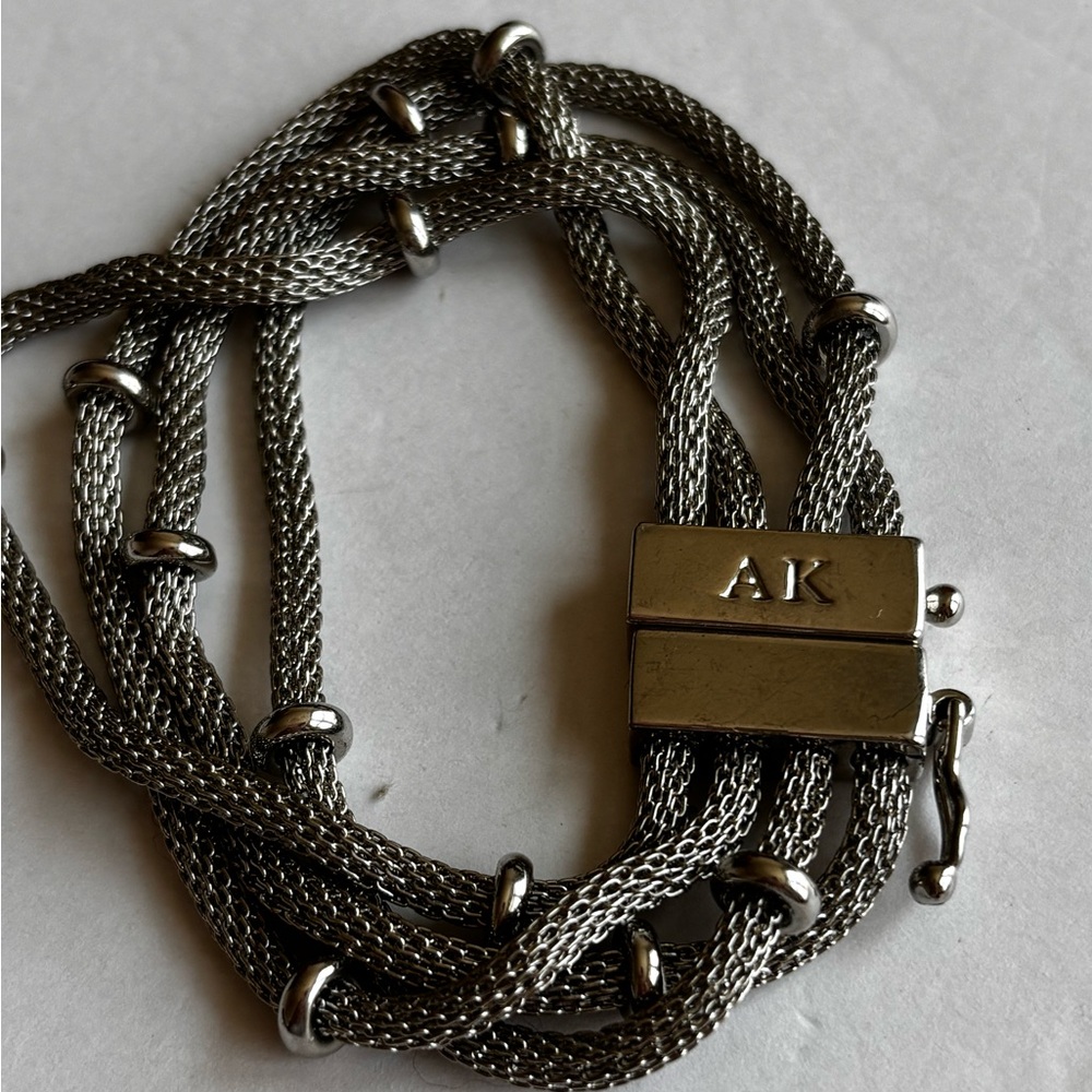 Anne Klein chain bracelet 7 1/2 in length/ silver tone